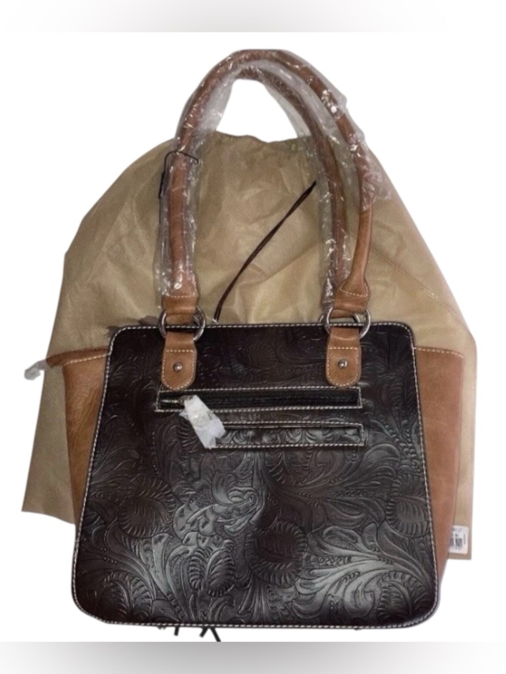 Montana West Concho Collection Boho Tote/Bag in Coffee - Picture 3 of 5